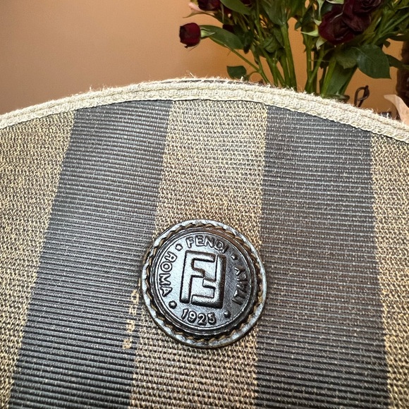 Vintage FENDI Penguin Stripe Baguette Handbag Clutch Pouch - Picture 12 of 13